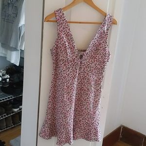 Zara pink floral mini dress